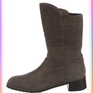 Stuart weitzman Suede moto taupe/greyish brown Women's Boots 7.5 medium